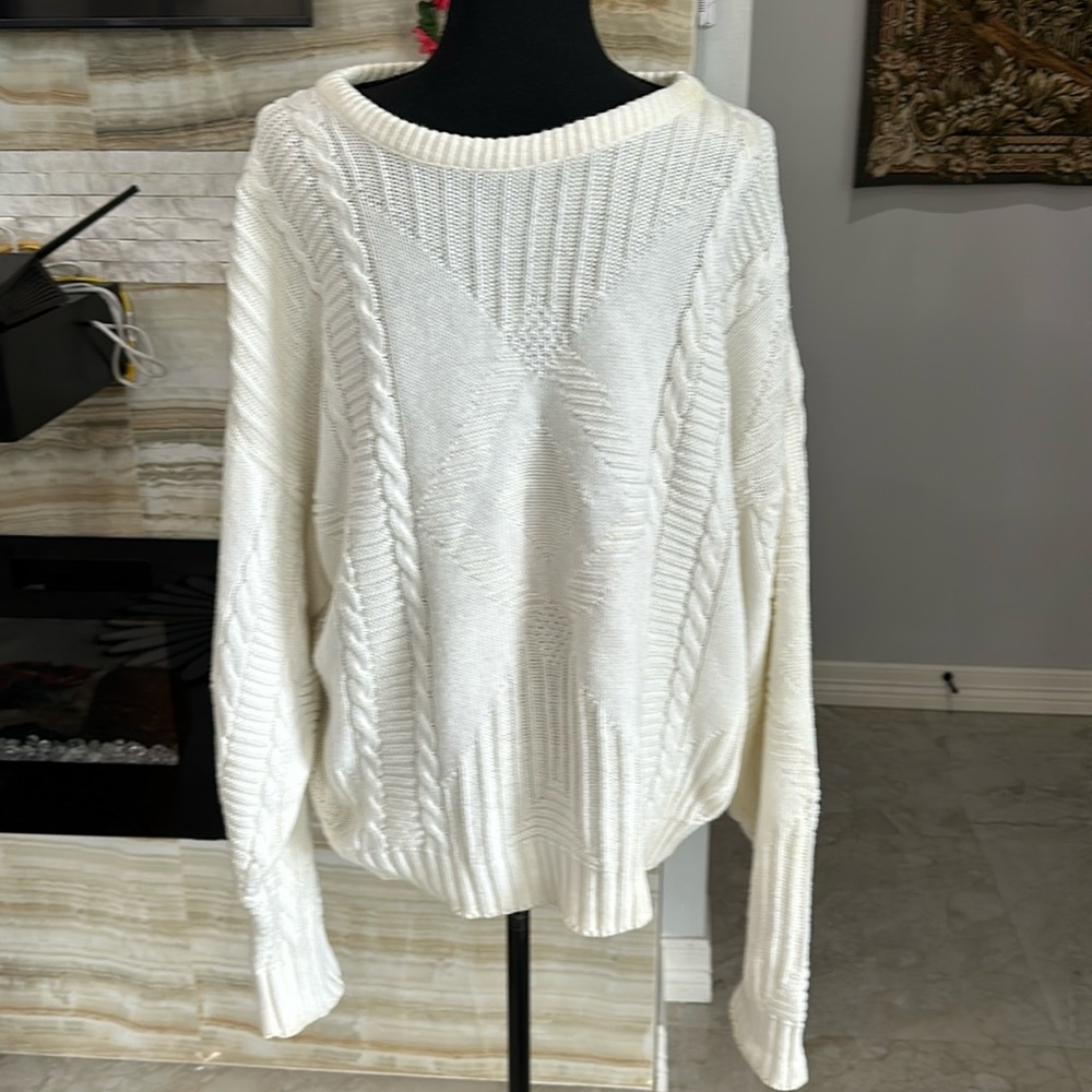 Jantzen Vintage Sweater. White Size L